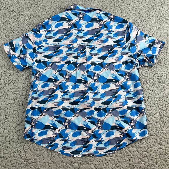 Stio Women’s Open Vista Brush Stroke Camo Medium Short Sleeve Button Up - Picture 6 of 7